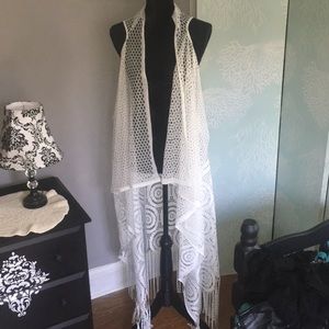 White Lace like vest